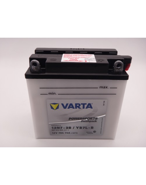 Varta 12N7-3B, YB7L-B baterie moto 12V 7Ah 74A cod 507012004 Powersports Freshpack
